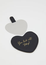 Load image into Gallery viewer, Stella &amp; Gemma Black Heart Compact Mirror
