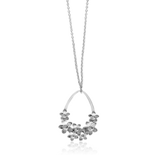 Load image into Gallery viewer, Fabuleux Vous Steel Me Silver Flower Necklace
