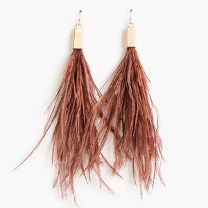 Four Corners The Feathers Earrings in Plum