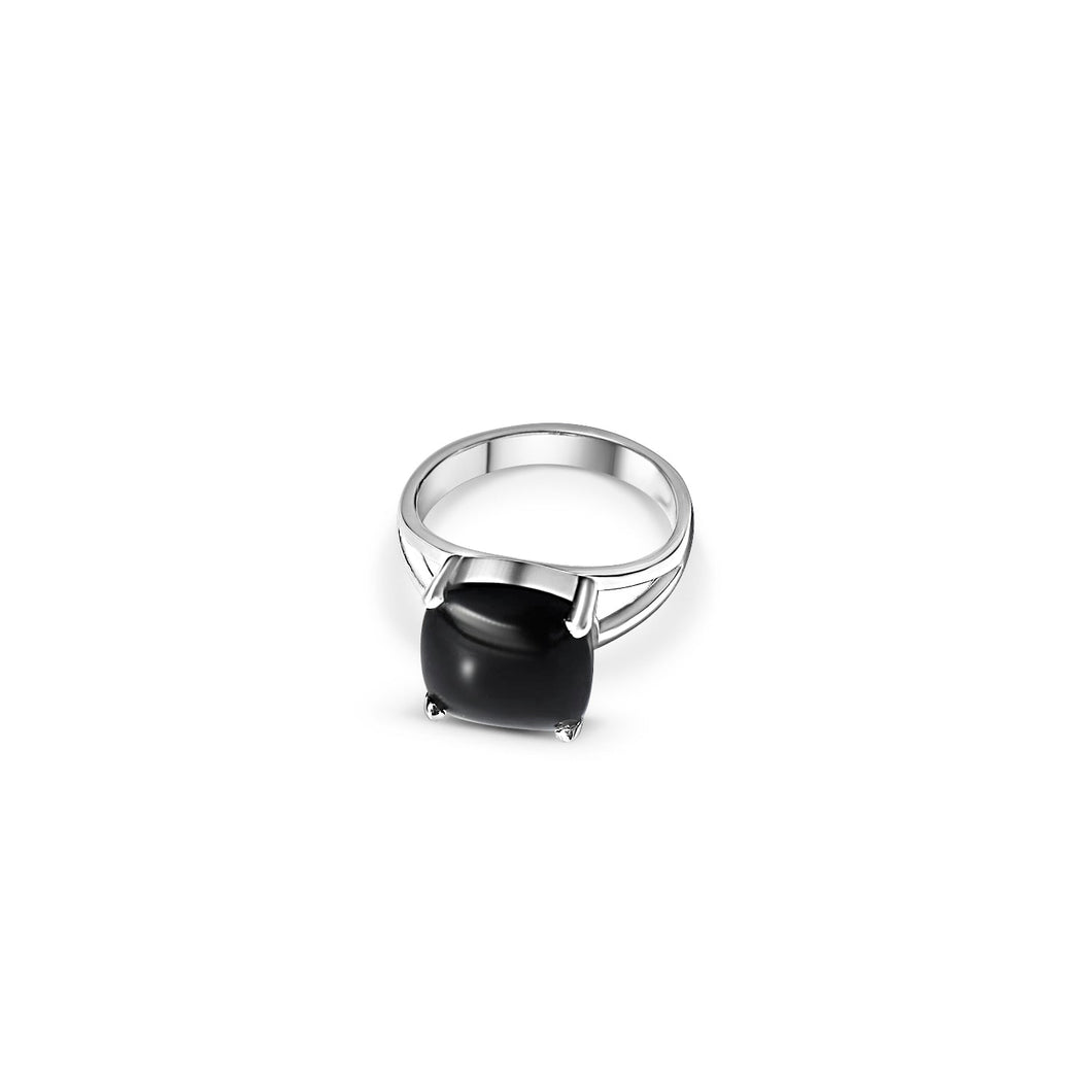 Fabuleux Vous La Stele Square Dome Ring Black Onyx size 9