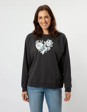Load image into Gallery viewer, Stella &amp; Gemma Black Paper Flowers Heart Sweater
