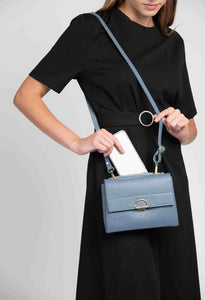 La Lupa Sabrina Crossbody- Dark Dusky Blue