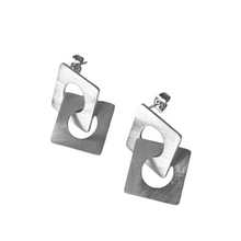 Load image into Gallery viewer, Fabuleux Vous Carre Silver Stud Earrings
