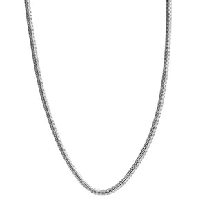 Fabuleux Vous Steel Me Snake Chain Silver Necklace 40cm