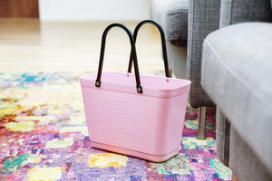 Hinza Small Dusty Pink Hinza Bag- Green Plastic