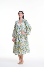 Load image into Gallery viewer, Arabella White with Lemon Print Dressing Gown/Robe
