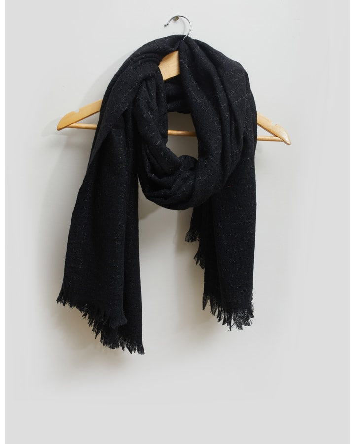 Stella & Gemma Charcoal Lurex Thread Scarf