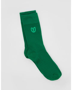 Stella & Gemma Green with Heart Socks