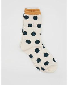 Stella & Gemma White with Green Spots Socks
