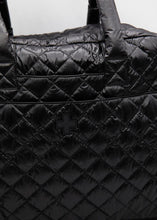 Load image into Gallery viewer, Stella &amp; Gemma Black Quilted Overnight Bag
