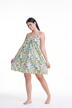 Load image into Gallery viewer, Arabella White with Lemon Print Short Nightie
