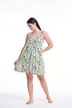 Load image into Gallery viewer, Arabella White with Lemon Print Short Nightie
