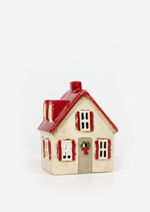 French Country Collections Alsace Tea Light Cottage Cream with Shutters