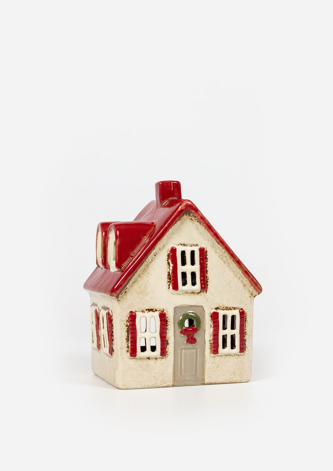 French Country Collections Alsace Tea Light Cottage Cream with Shutters