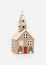 Load image into Gallery viewer, French Country Collections Alsace Tea Light Church Christmas Stone
