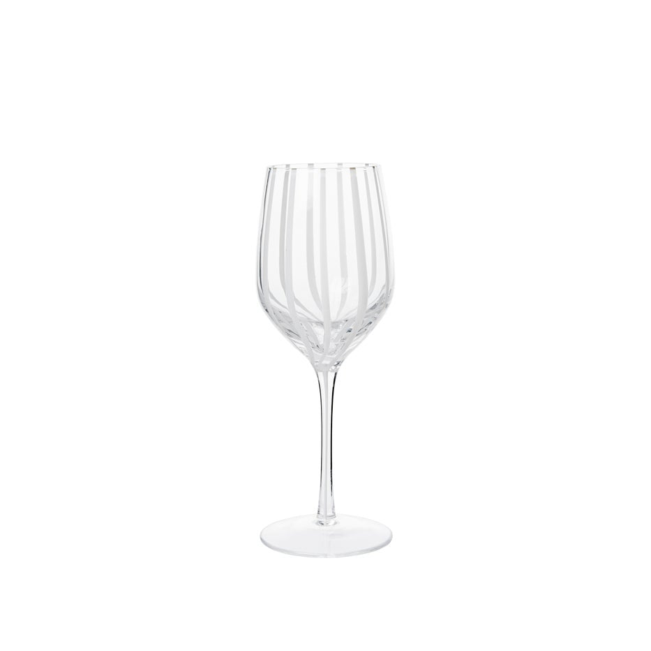 Broste Stripe White Wine Glass set of 4