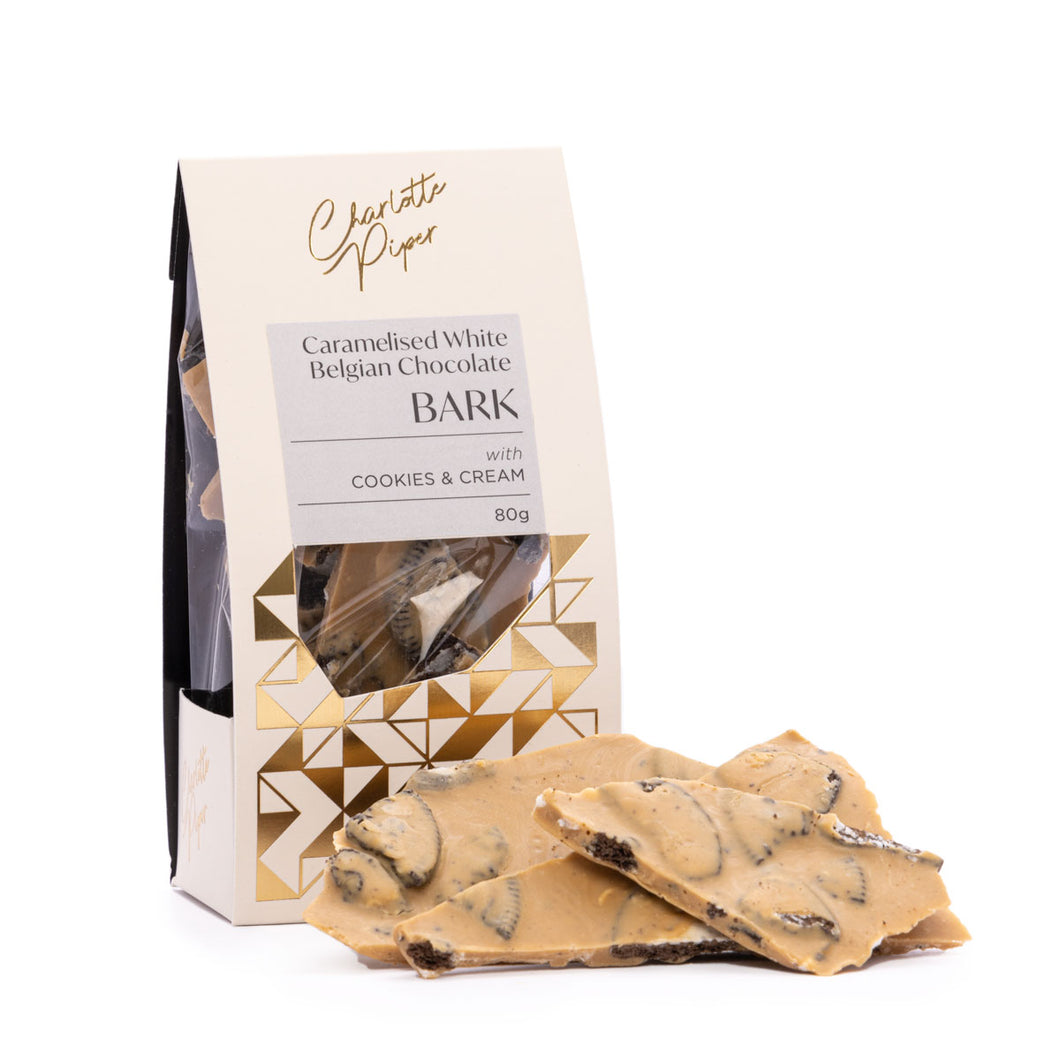 Herbs & Spice Cookies and Cream Bark- Caramelised White Chocolate