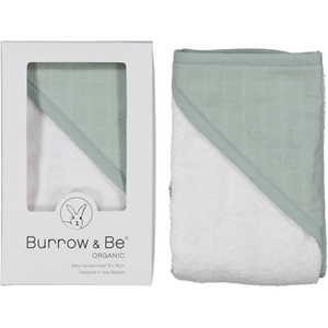 Burrow & Be Baby Hooded Towel- Sage