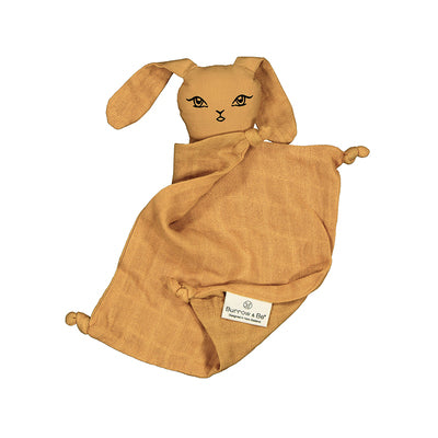 Burrow and Be Muslin Bunny Comforter- Mustard