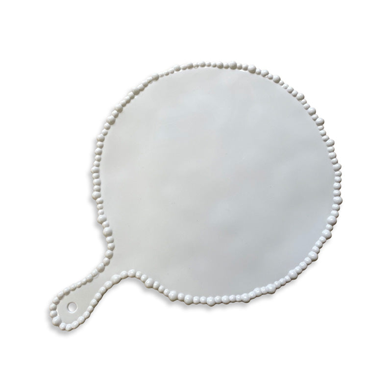 LeForge Melamine Pearl Platter Handle Round