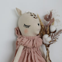 Load image into Gallery viewer, Burrow and Be Fleur Le Fawn- Dusky Rose Dress Doll
