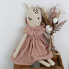 Load image into Gallery viewer, Burrow and Be Fleur Le Fawn- Dusky Rose Dress Doll
