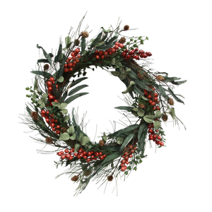 French Country Collections Foraged Red Berry Wreath Large