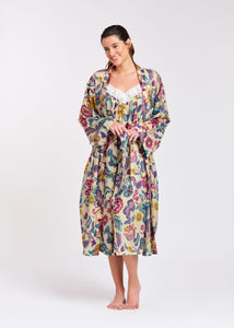 Arabella Pinks/Purples Dressing Gown/Robe