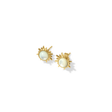 Load image into Gallery viewer, Fabuleux Vous Steel Me Soliel Mother of Pearl Earrings
