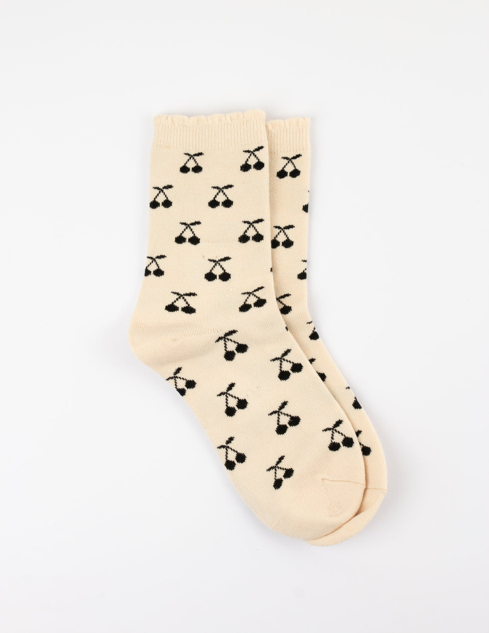 Stella & Gemma Socks White with Black Cherries