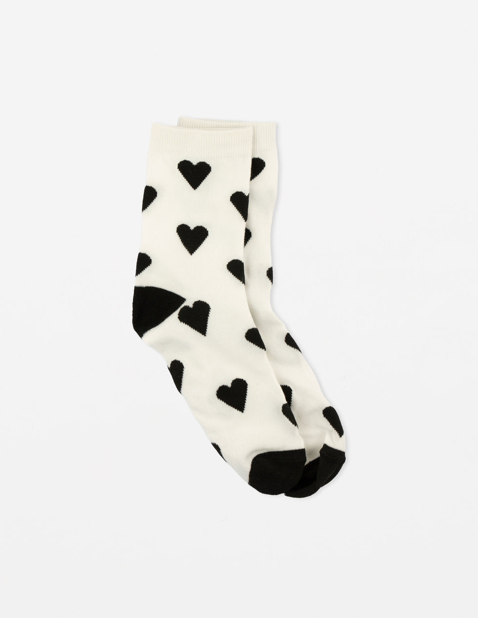 Stella & Gemma White with Black Hearts Socks