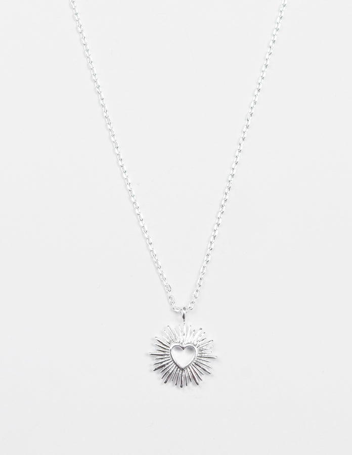 Stella & Gemma Silver Heart Necklace