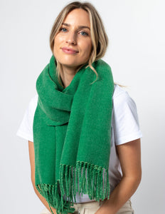 Stella & Gemma Two Tone Scarf- Emerald