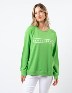 Stella & Gemma Classic Sweater- Pear S&G Logo