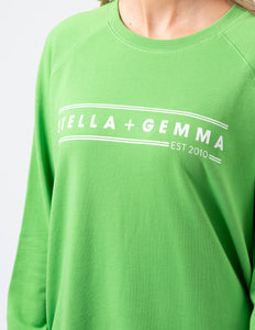 Stella & Gemma Classic Sweater- Pear S&G Logo