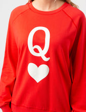 Load image into Gallery viewer, Stella &amp; Gemma Classic Sweater- Flame with Queen of Hearts
