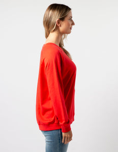 Stella & Gemma Classic Sweater- Flame with Queen of Hearts