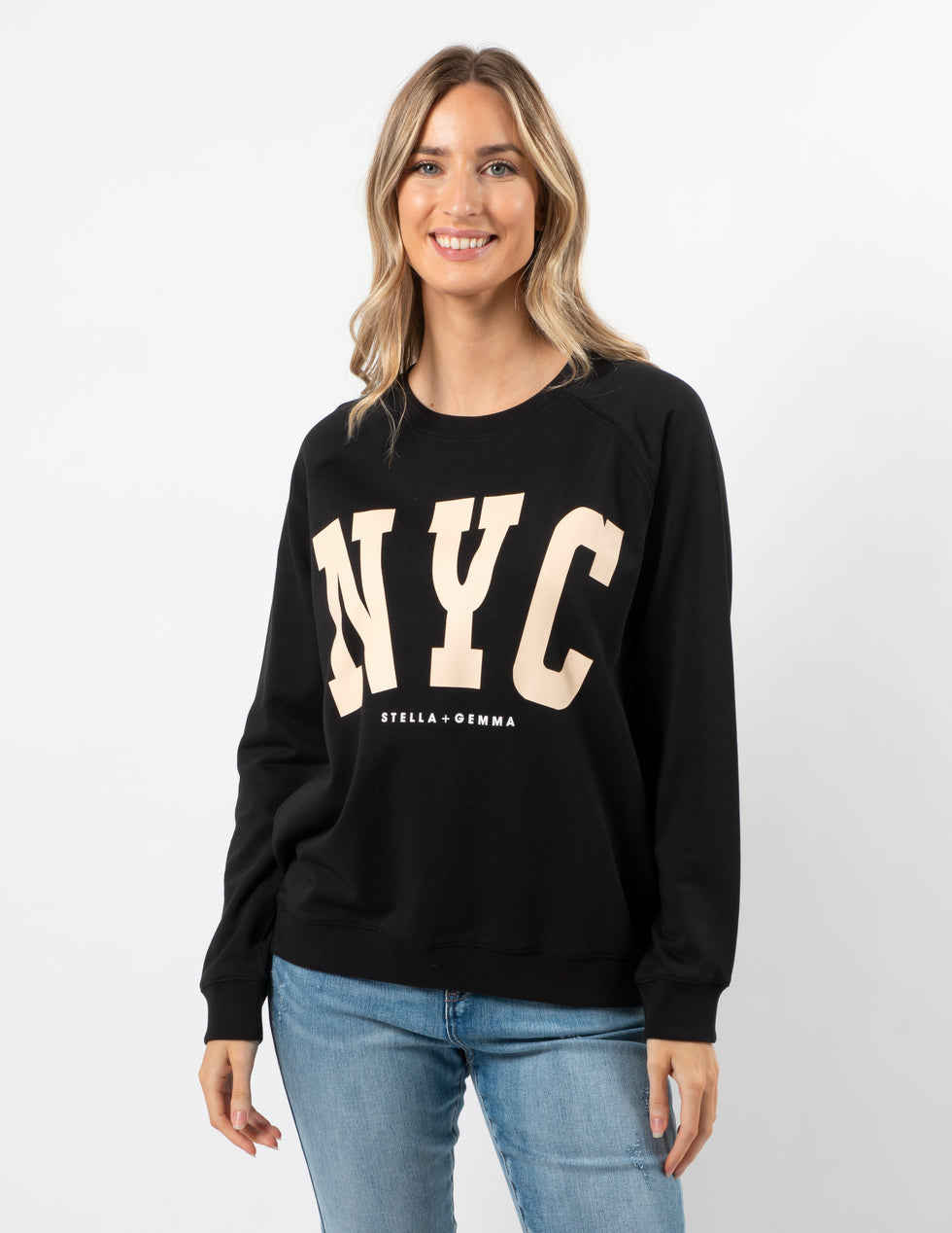 Stella & Gemma Classic Sweater- Black NYC