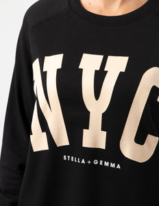 Stella & Gemma Classic Sweater- Black NYC