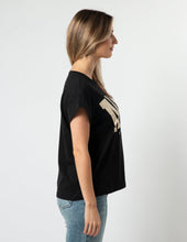 Load image into Gallery viewer, Stella &amp; Gemma Cuff Sleeve T-Shirt Black NYC
