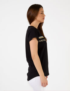 Stella & Gemma Black Icon Stripe T-Shirt