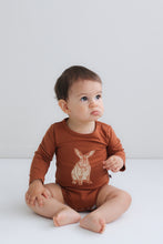 Load image into Gallery viewer, Burrow and Be Mr Hopkins Long Sleeve Bodysuit- Chestnut
