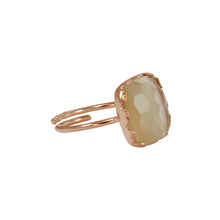 Load image into Gallery viewer, Simply Italian Cream Square Gemstone Ring
