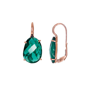 Simply Italian Green Oval Earrings