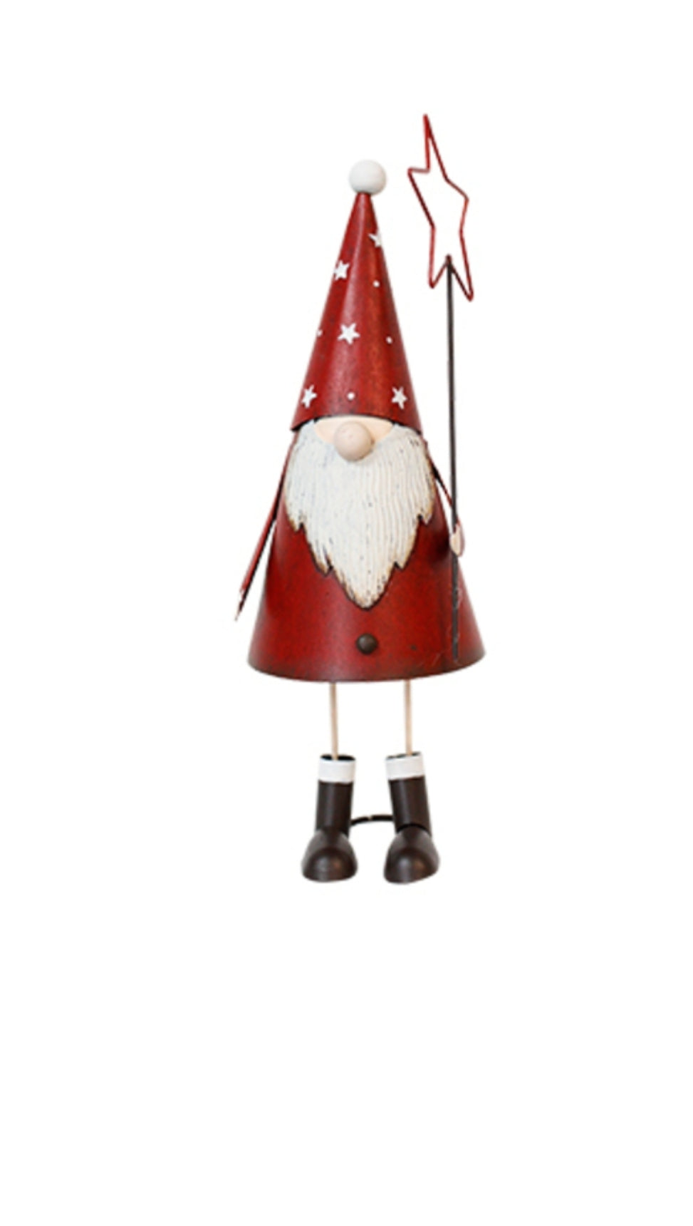 Flower Systems Metal Standing Santa with Stars on Hat