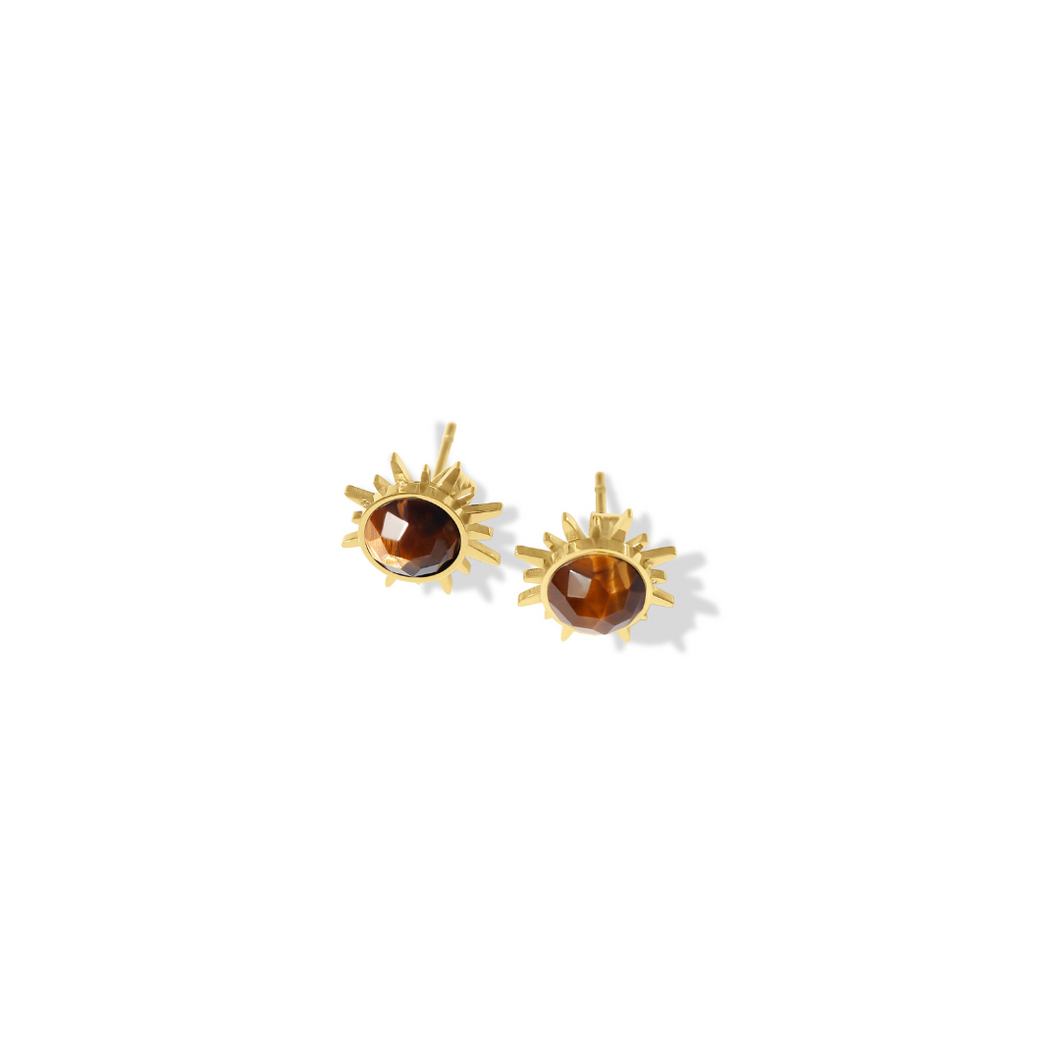 Fabuleux Vous Soleil Tigers Eye Earrings