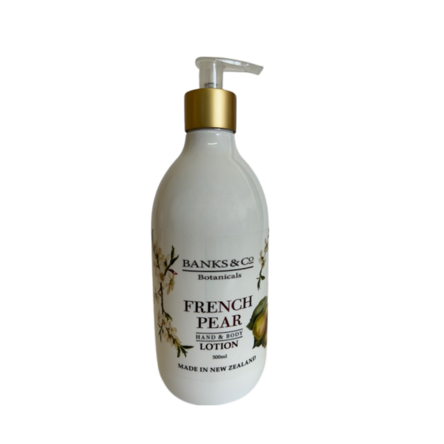 Banks & Co Large Gold Pump- French Pear Lotion 500ml