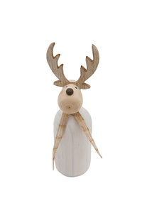 Flower Systems White Wooden Reindeer Small