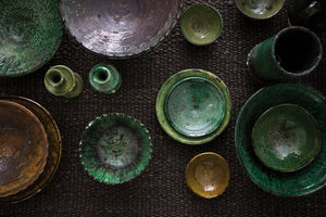 Bianca Lorenne Moroccan Green Zigzab Bowl- Medium