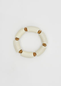Stella & Gemma White Wood Beads Bracelet